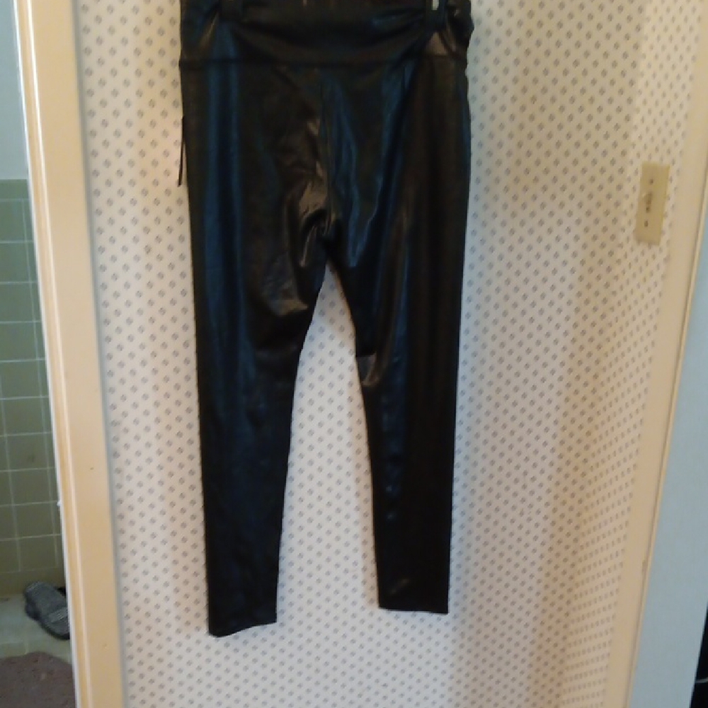 Wild Fable Black High-Rise Faux Leather Leggings
